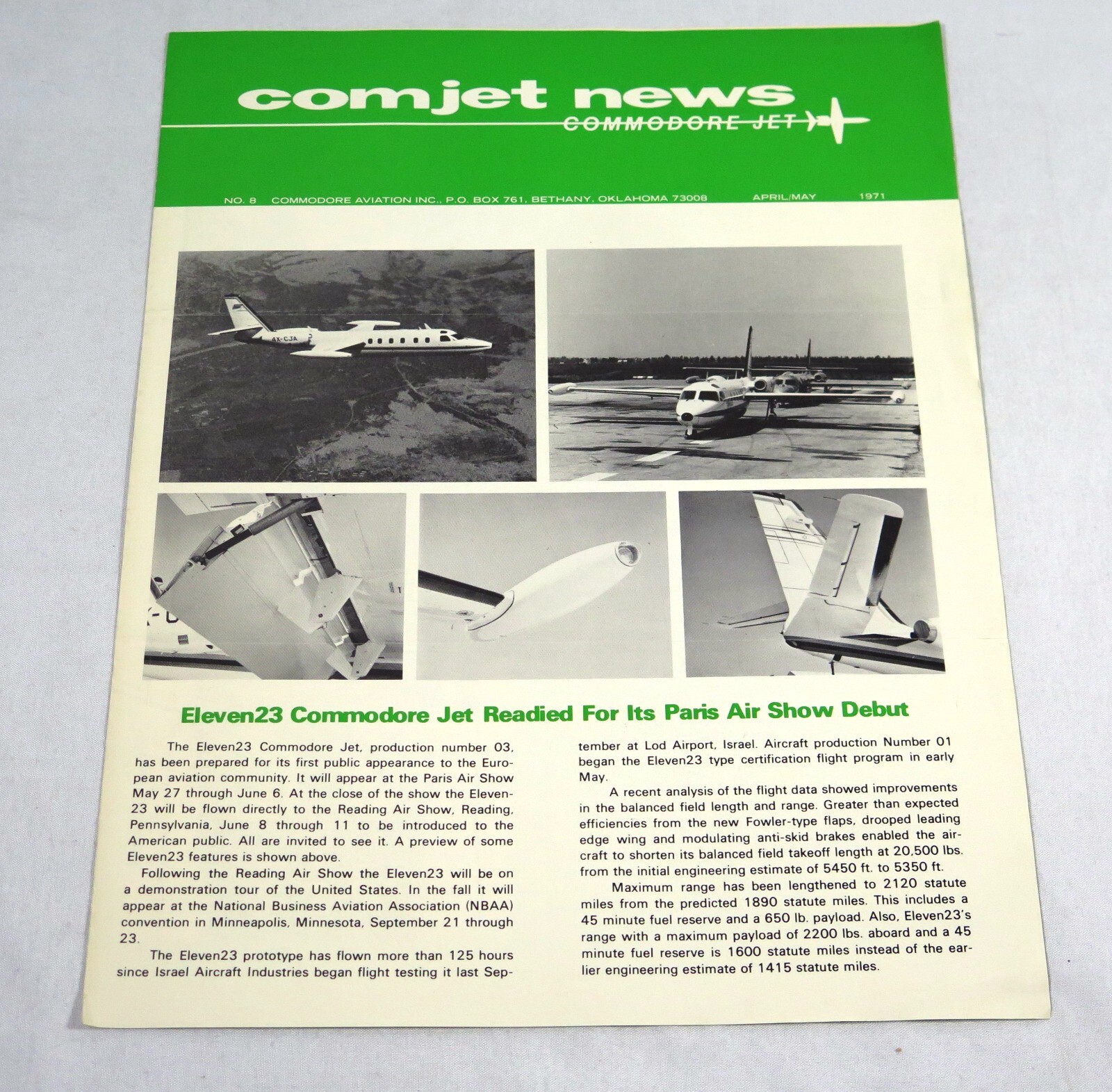 comjet news Commodore Jet April/May 1971