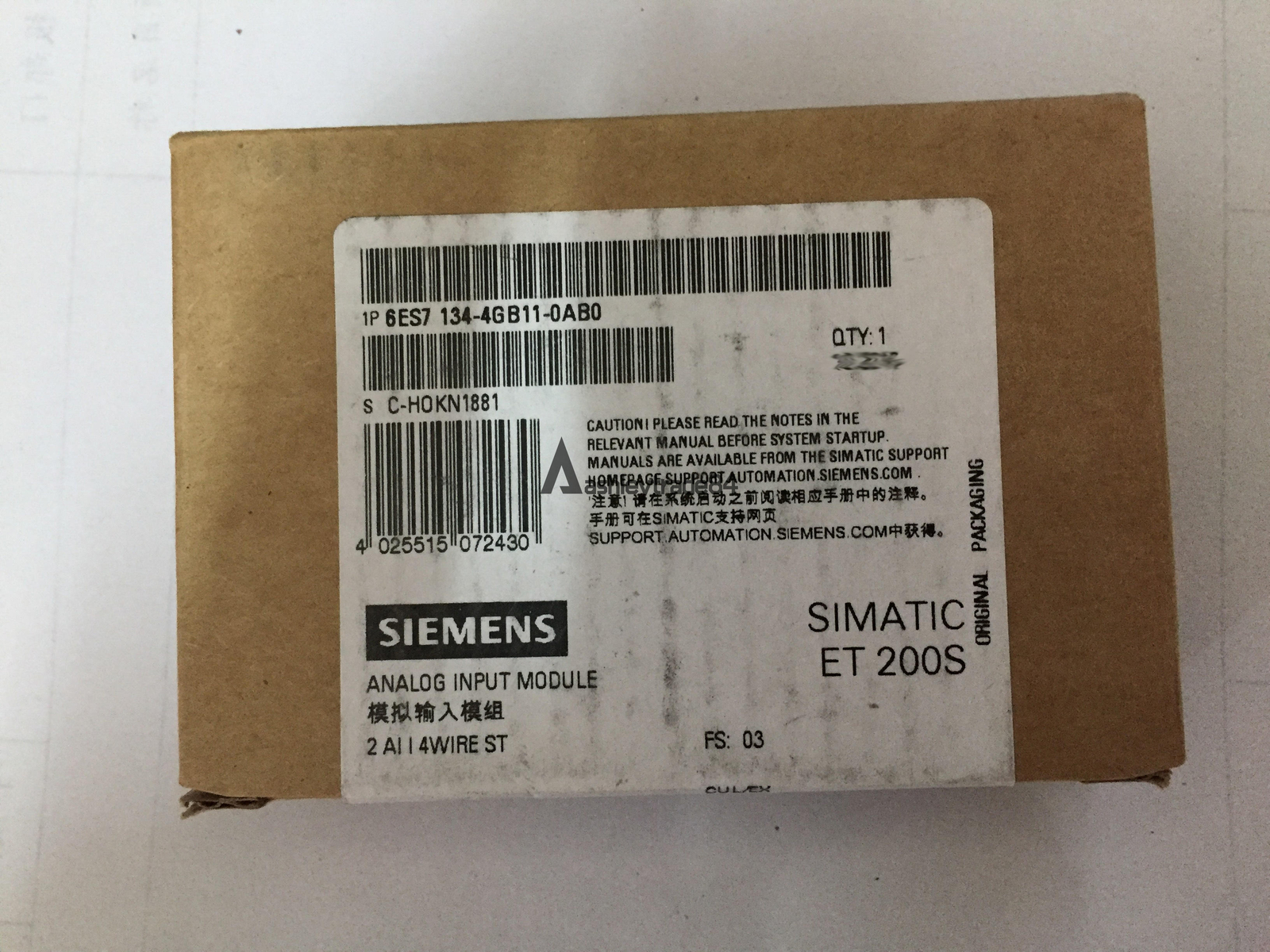 NEW Siemens PLC Module 6ES7 134-4GB11-0AB0 6ES7134-4GB11-0AB0
