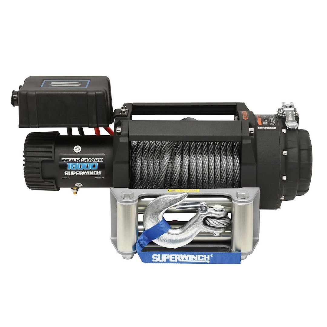 Electric Winch 85Ft Steel Cable 18000 Lb 12V Roller Fairlead Vehicle Recovery