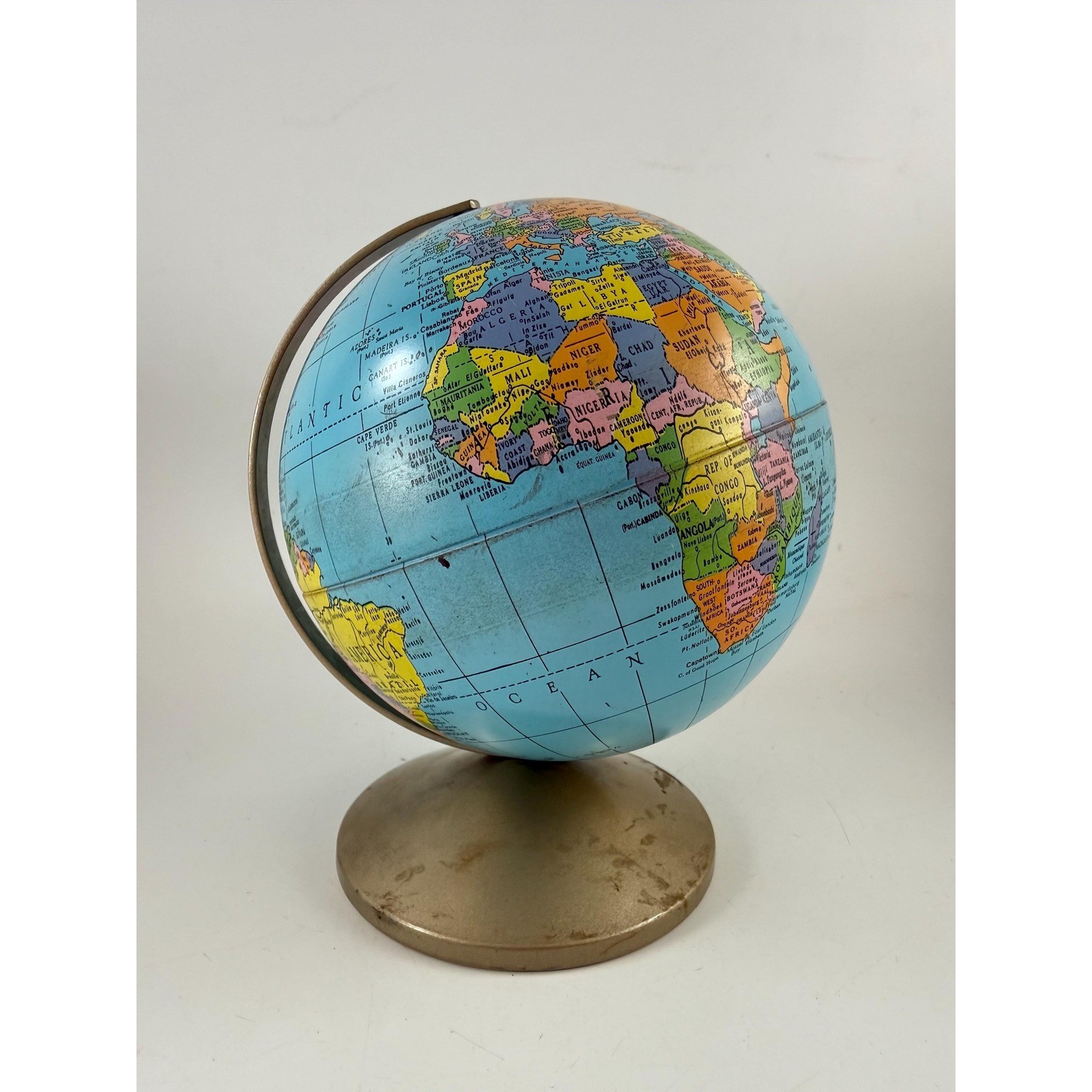 Vintage REPLOGIE 6 Inch World Globe