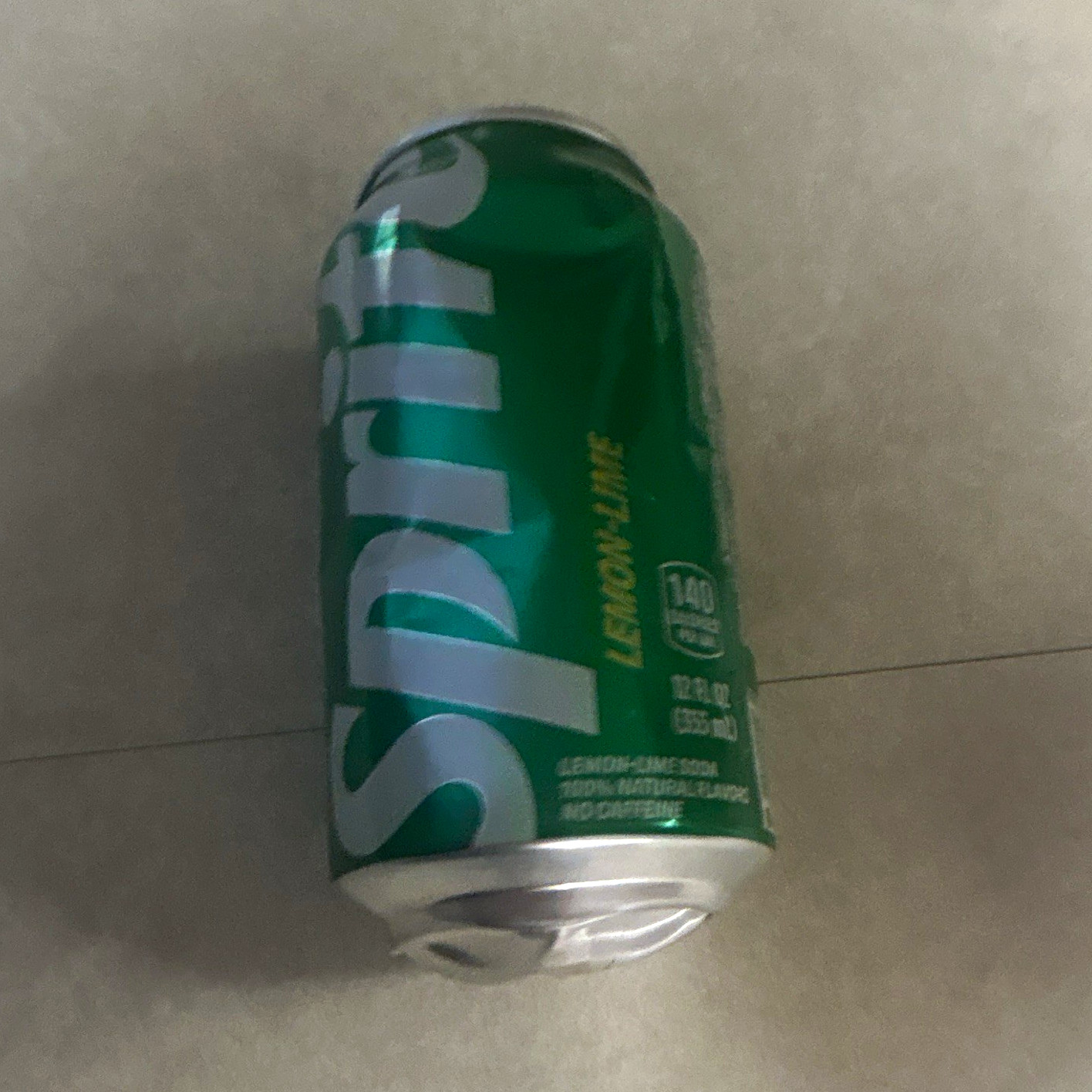 Sprite Lemon-Lime Soda Advertising Can (Crushed) Green Silver White Yellow