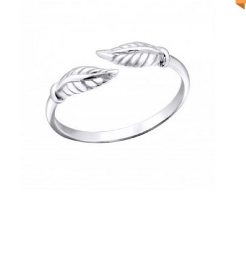 Leaf feather sterling silver toe rings