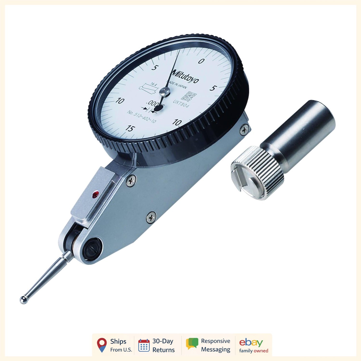 Compact Thickness Gage with Clear Dial for Easy Measurement in Tough Conditions