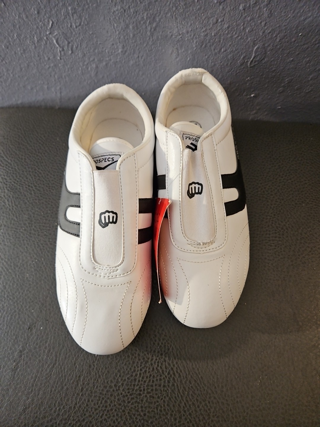 PROSPECS Tae Kwon Do Martial Arts Athletic Shoes Size 6.5 White Black NWT (S23)