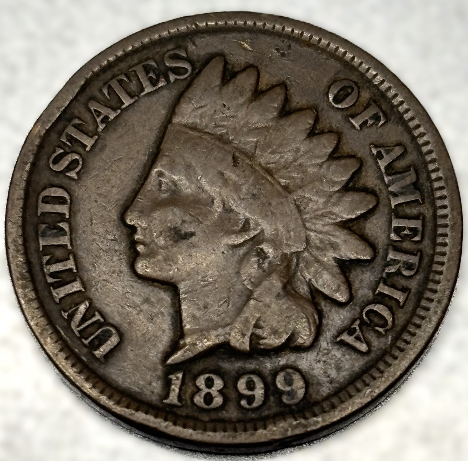 1899 Indian Head Cent Penny Good Condition 1c One Cent US Coin- 0886