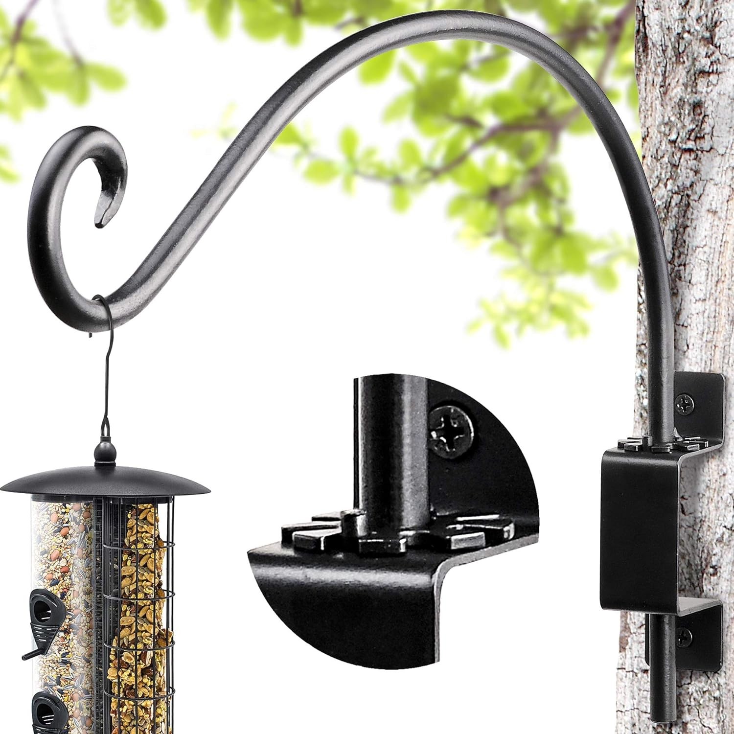 AJART Bird Feeder Hangers Outdoor: 16-Inch Swivel Hanging 16 Inch, A-1PCS