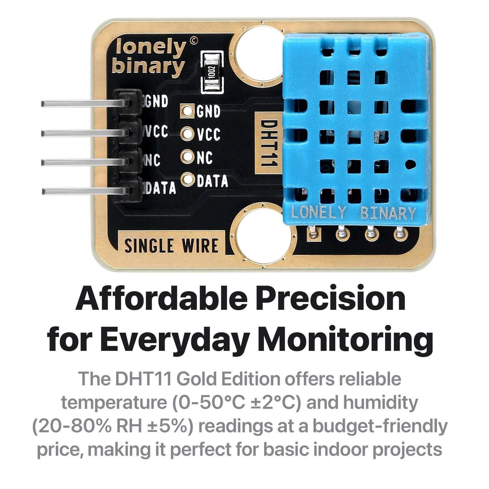 6 PCS DHT22 DHT11 Gold Edition Digital Temperature Humidity Sensor ESP32