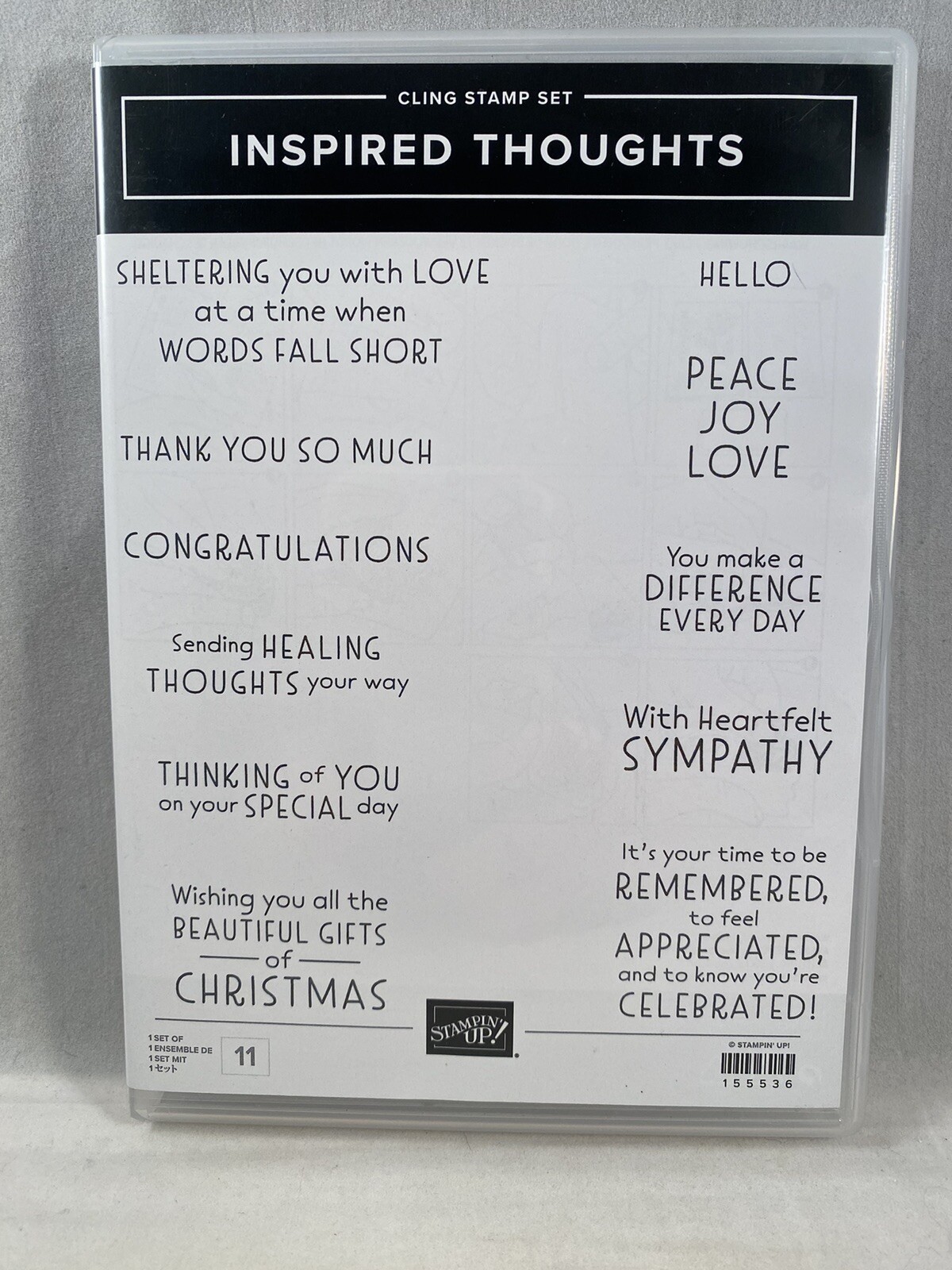 INSPIRED THOUGHTS Stamp Set Stampin Up Sympathy Healing Christmas A23