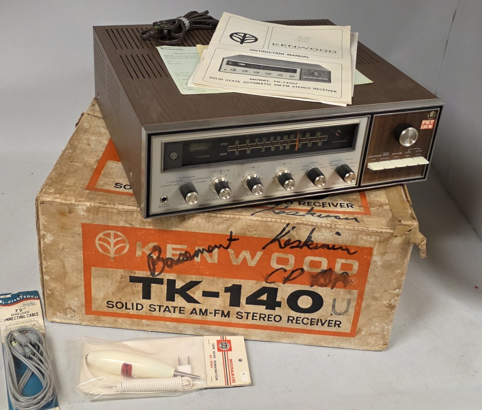 Kenwood TK-140 Receiver Untested Excellent Condition W Original Box / Manual +