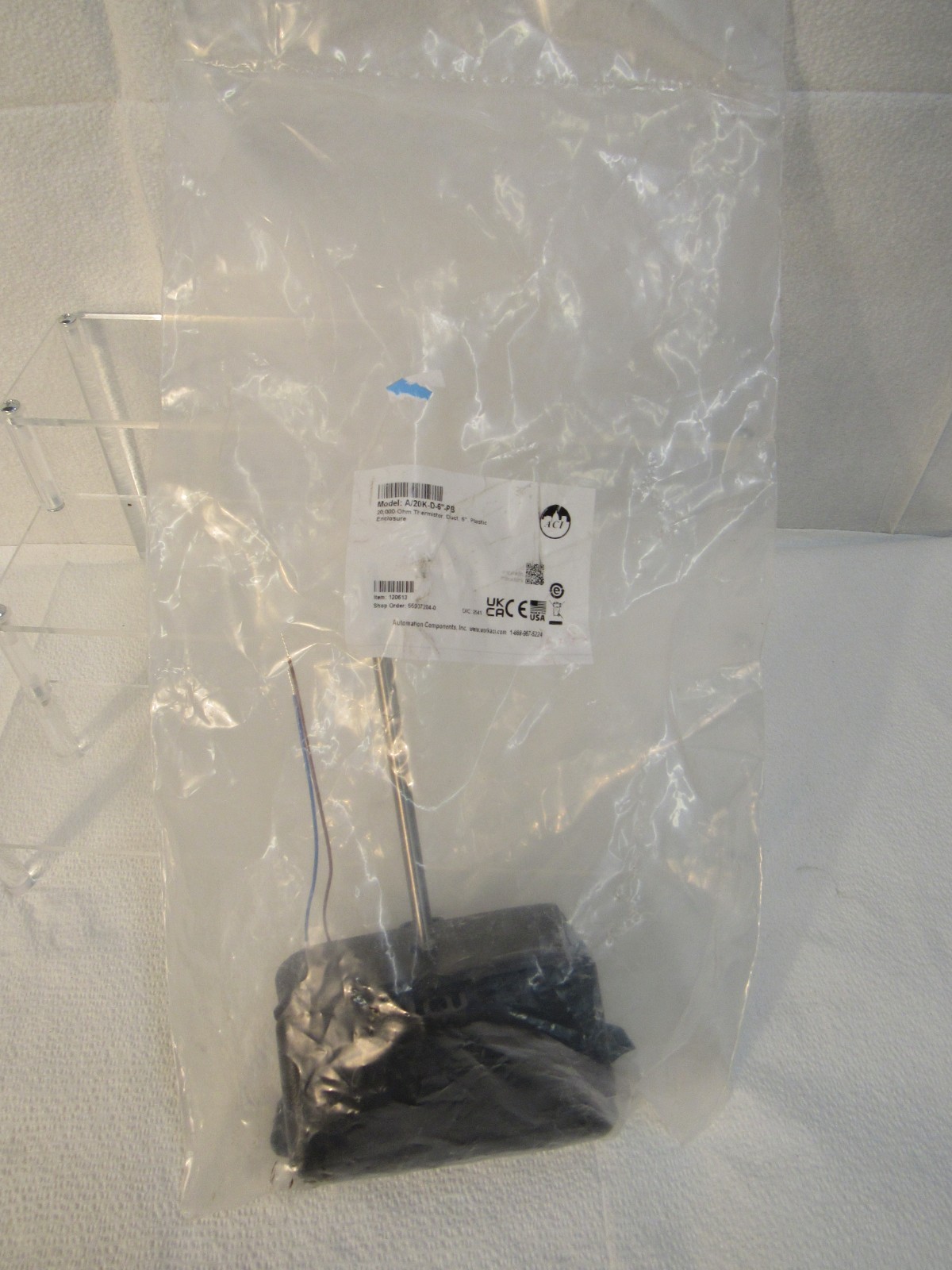 Automation Components ACI A/20K-D-6-PB 1/2" Duct Temperature Sensor 20K Ohm