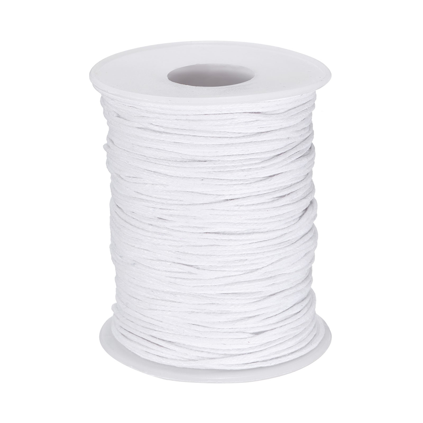 1mm Leather Sewing Waxed Thread, 100 Yards / 91m, Cotton Cord, White