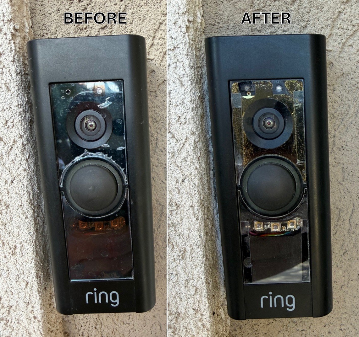 New Replacement Lens For Ring Doorbell Pro.  Precise laser cut acrylic.
