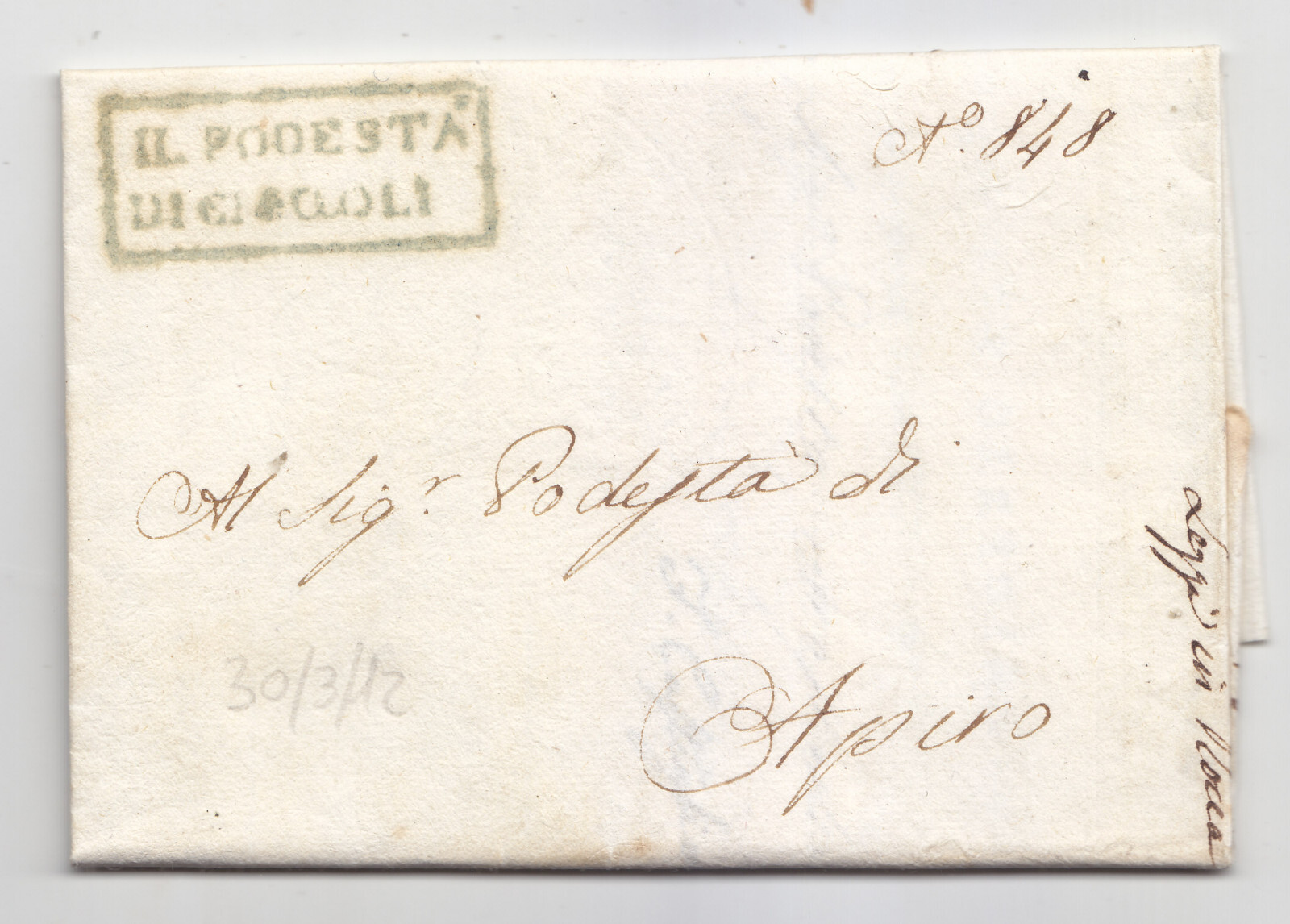 VV469-Napoleonic Period-Marches-Pref. Cagli X Apiro