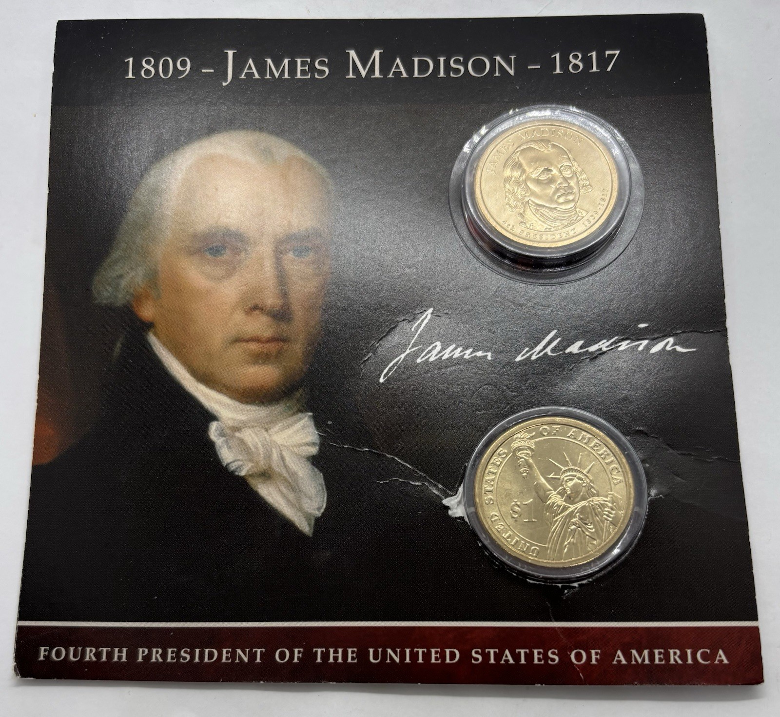 1809 - James Madison - 1817 - Set Of Two Coins