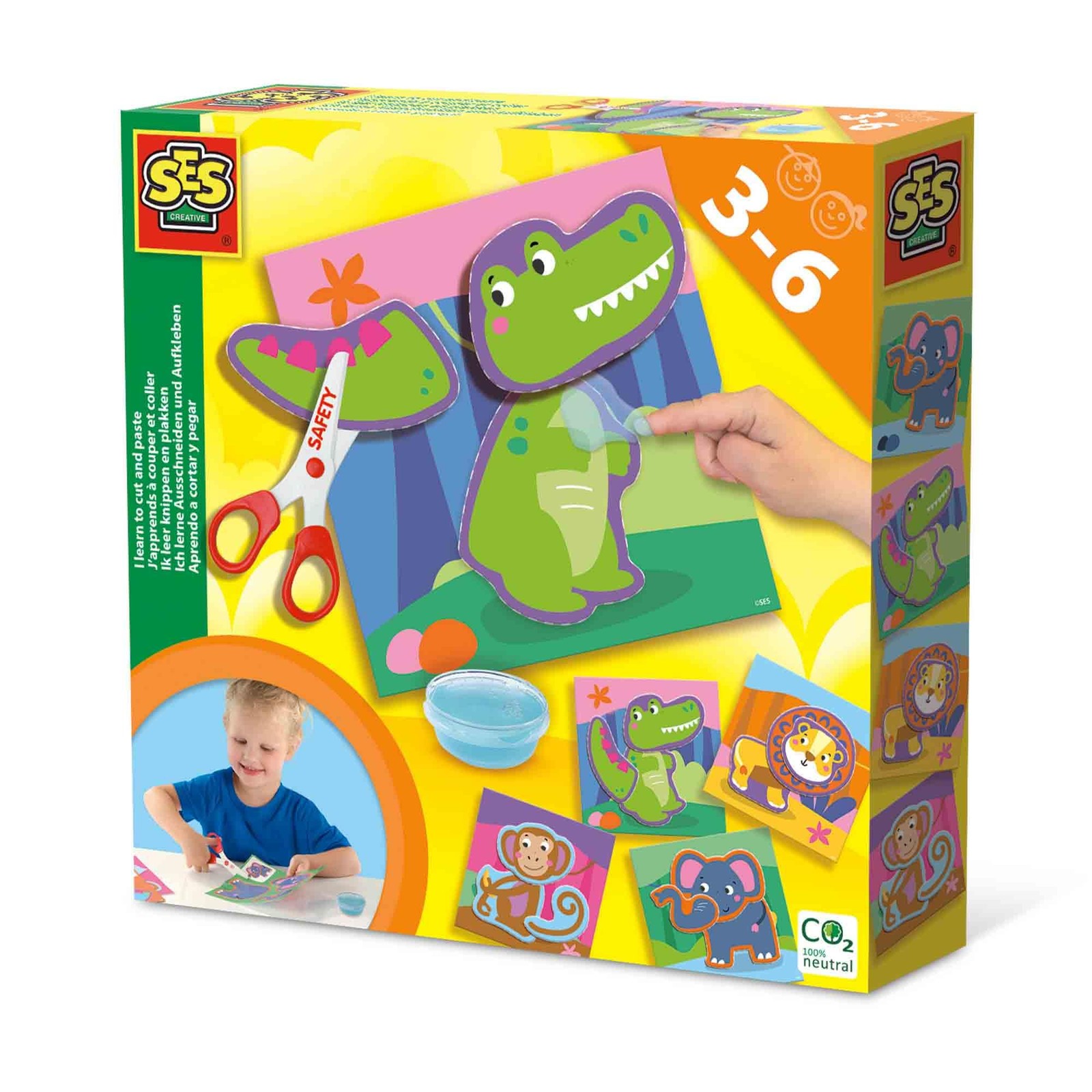 SES Creative 14042 - I Learn to Cut and Paste, Safe Scissors, Complete Set for Y