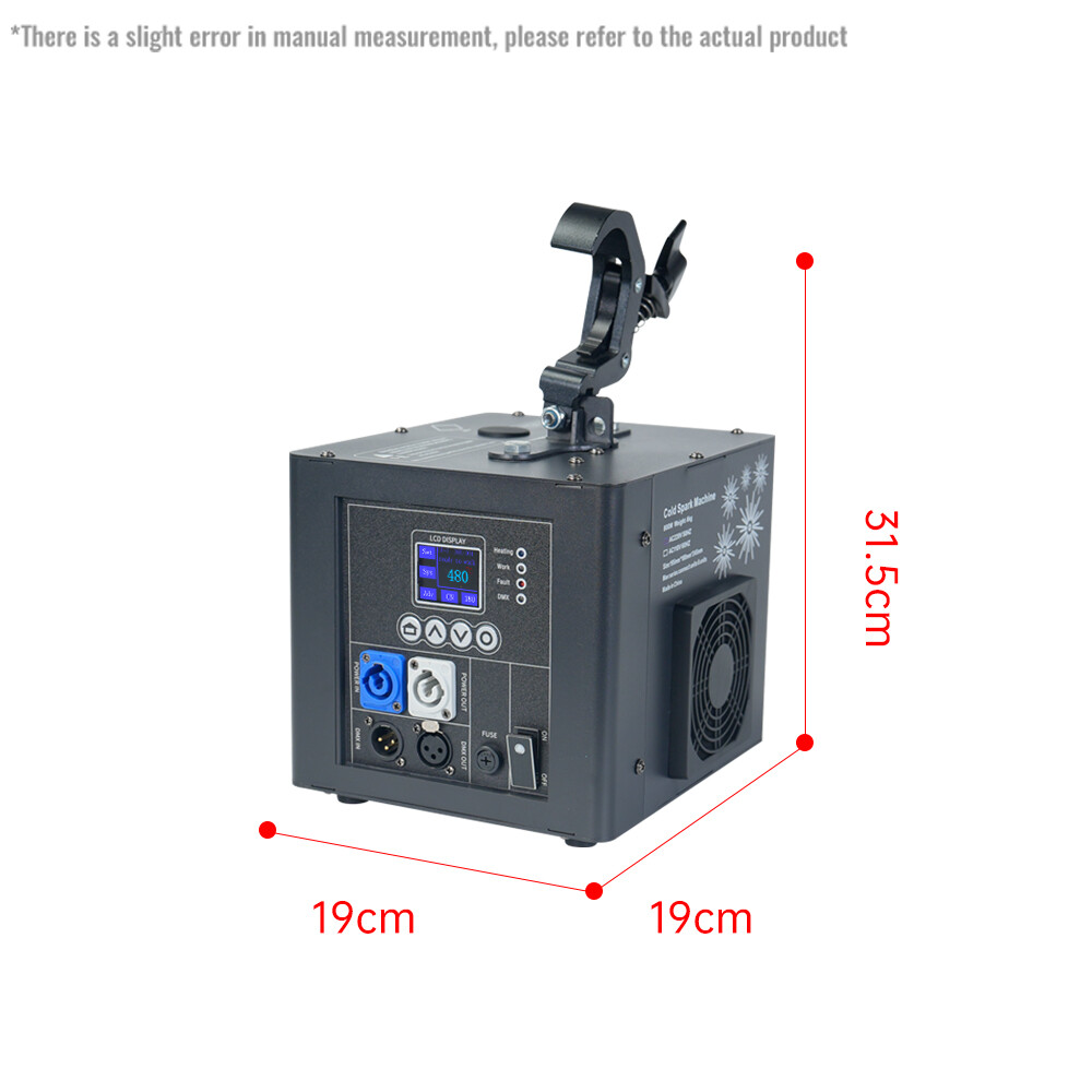 2PCS 800W Suspended Waterfall Cold Spark Machine Fireworks with Flight Case