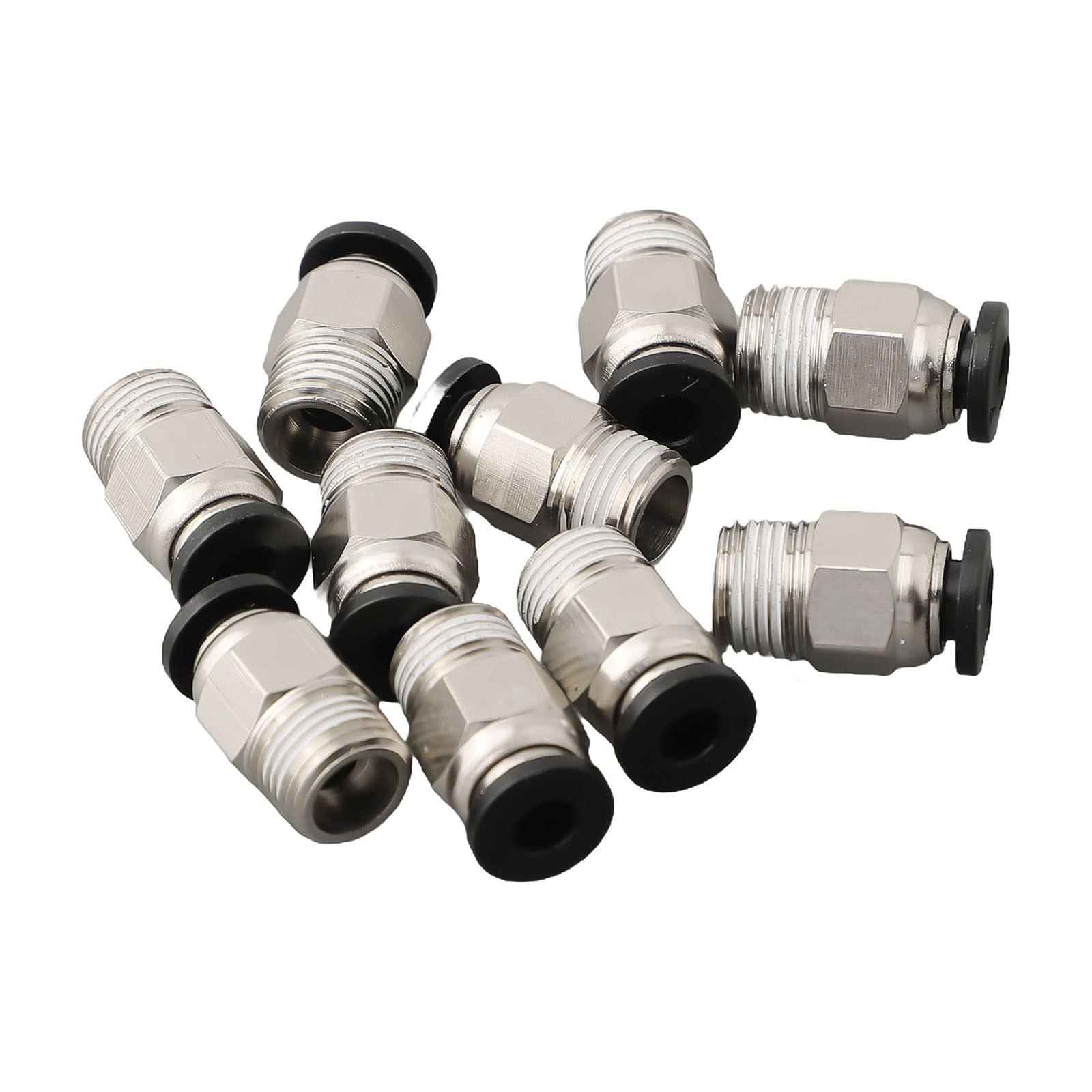 Push Straight Pneumatic Connector Stainless Steel Thread External Fitting