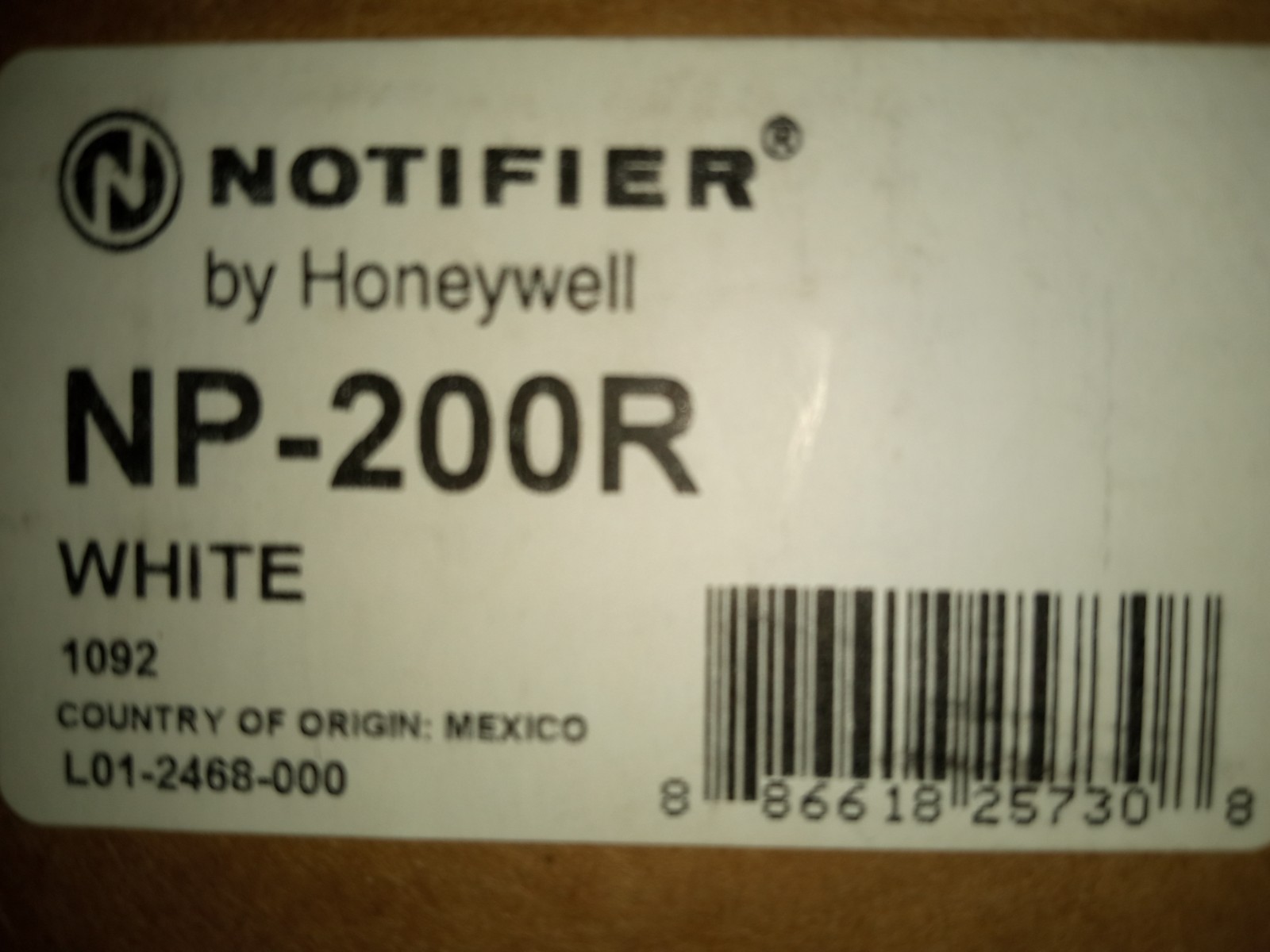 NOTIFIER NP-200R   (WHITE)  "NEW"