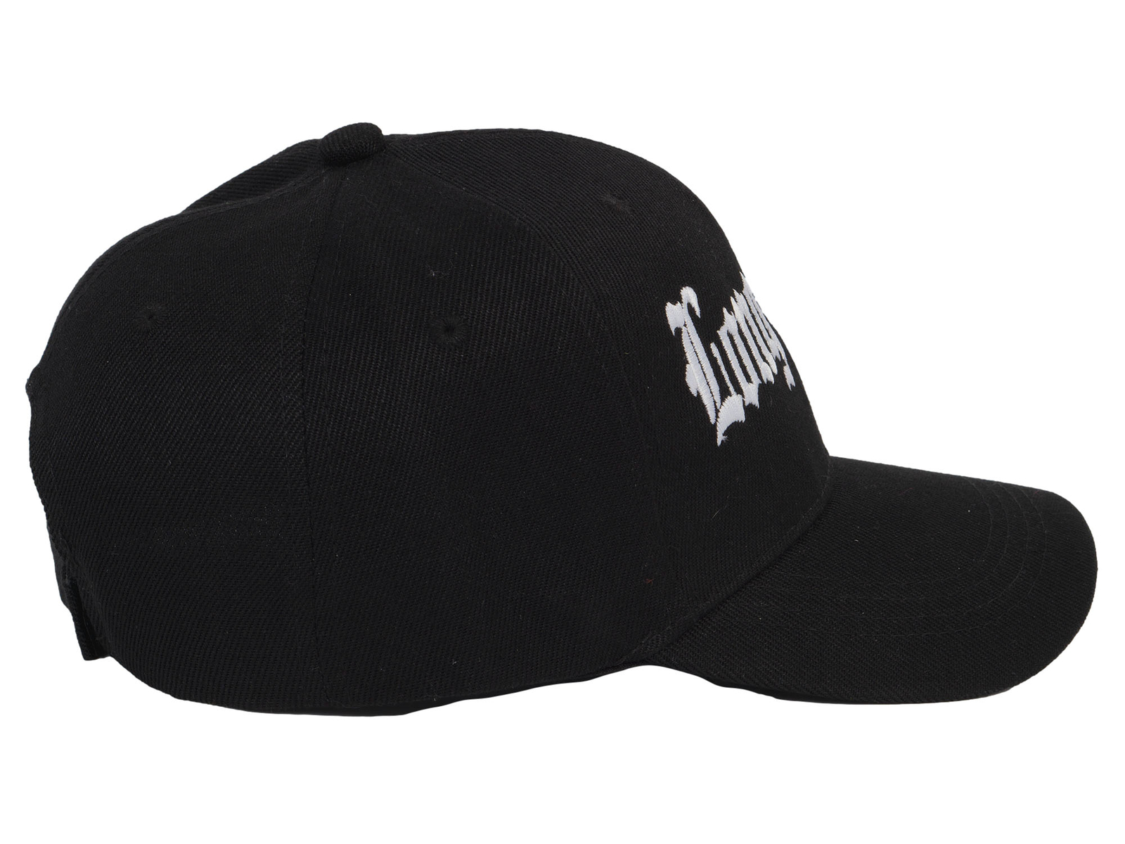 Men's Long Beach Cap Old English Adjustable Snapback Curved Hat, Black