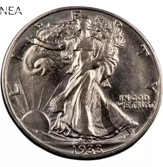 1933-S Walking Liberty Half Dollar ~ Borderline Uncirculated (AU++) ~ 90% Silver