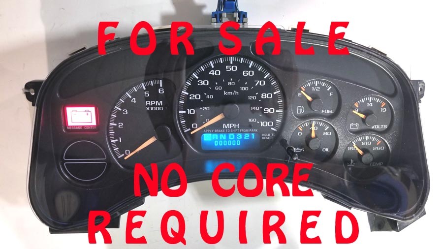 15055362 FOR SALE SILVERADO SUBURBAN TAHOE INSTRUMENT CLUSTER  1999 2000 2001