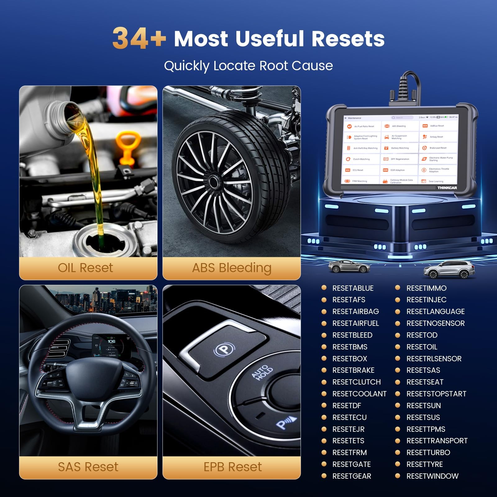 THINKSCAN 689 Full Bidirectional Scan All System Diagnostic Scanner 35 Services