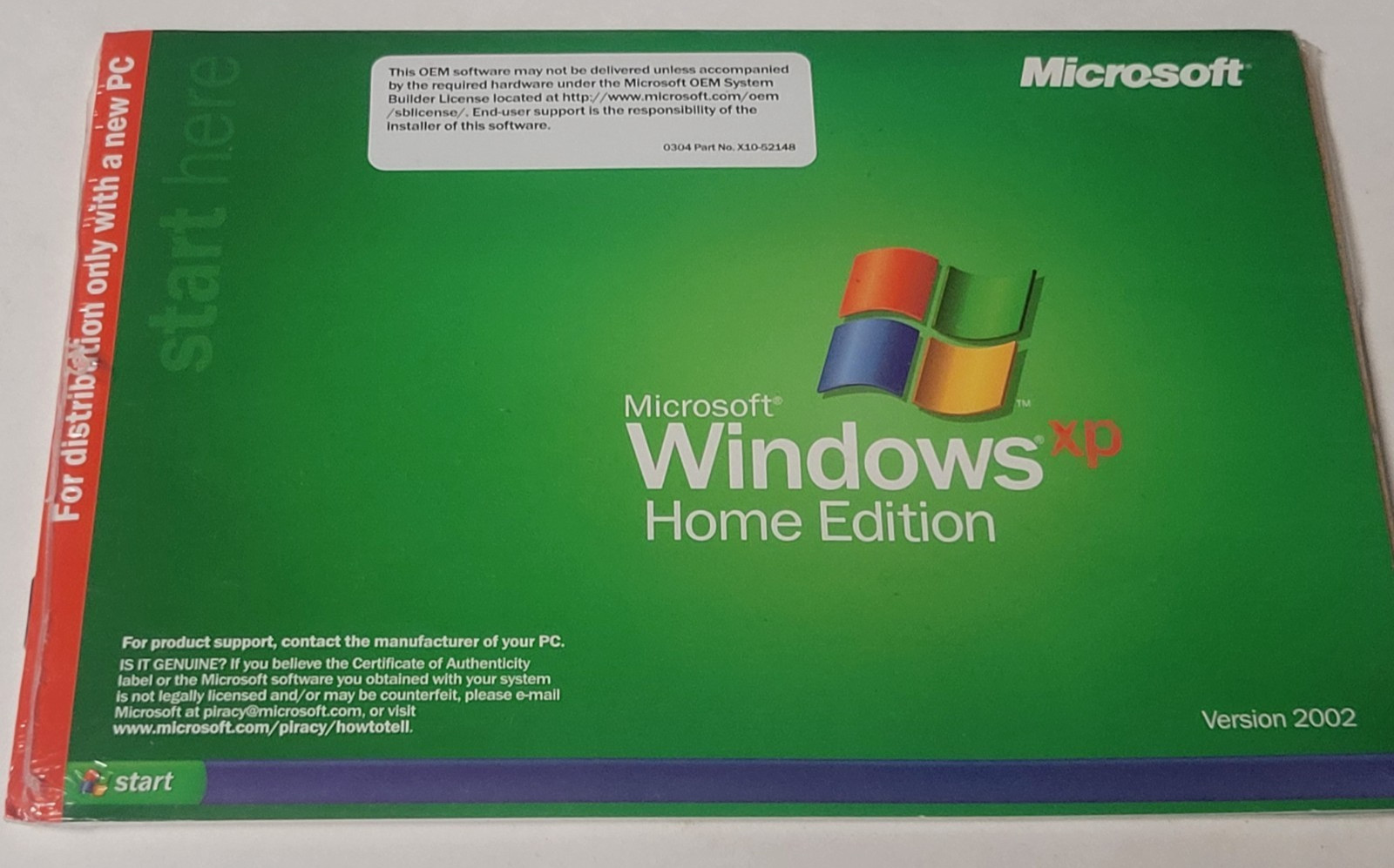 Microsoft Windows XP Home 2002 Operating System English New Sealed w/Product Key