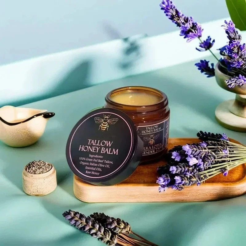 Balsamo Orgánico De Ternera Y Miel 100% Natural, Crema lavender para el cuerpo