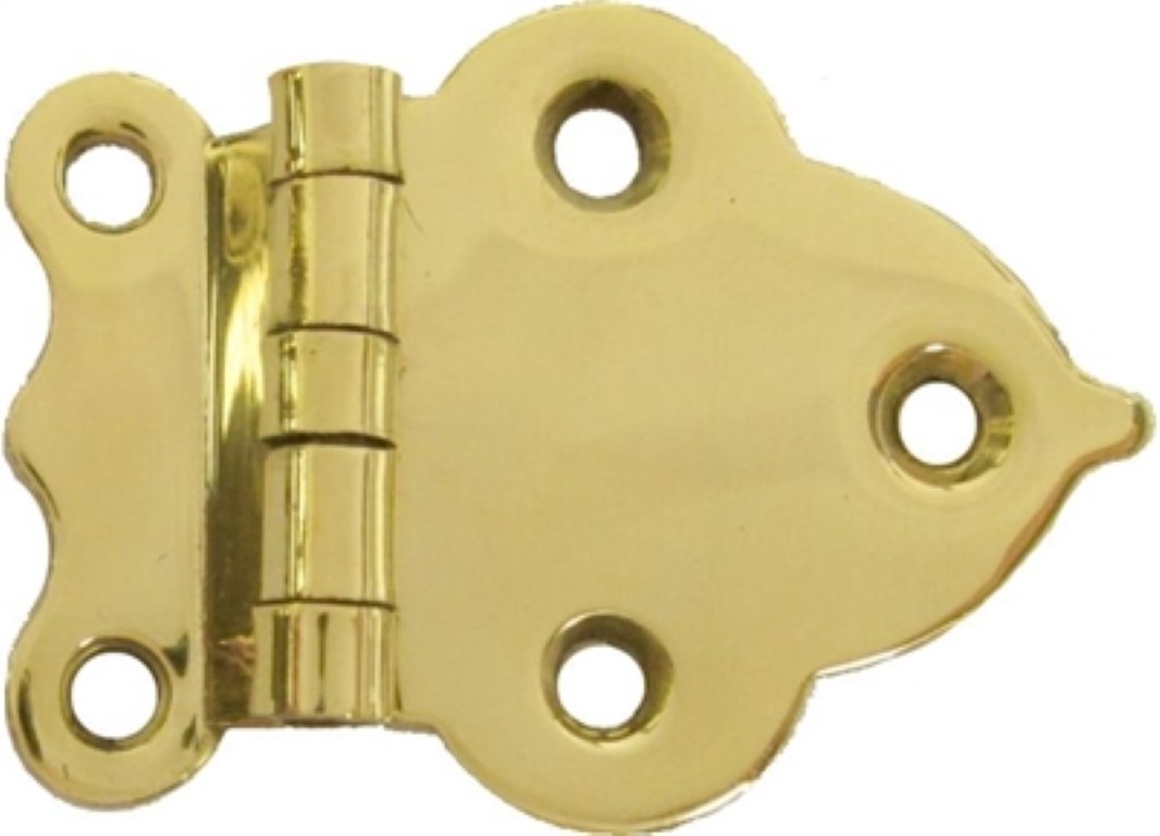Boone Sellers OFFSET Cabinet Hinge Hoosier Polished Stamped Brass Victorian Goth
