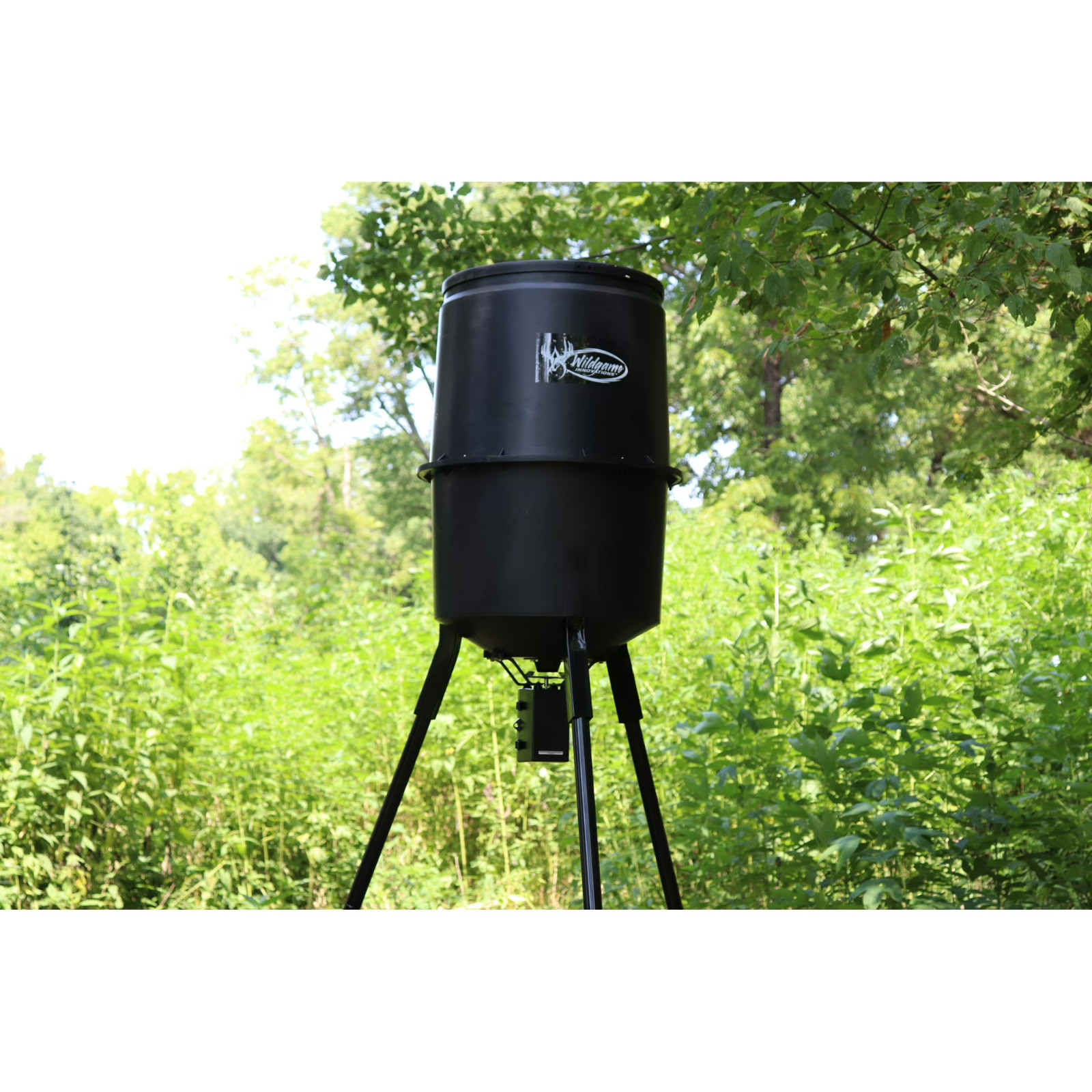 Quick-Set 225 lb Durable Tripod Game Feeder with Digital Timer, 30-feet Radius