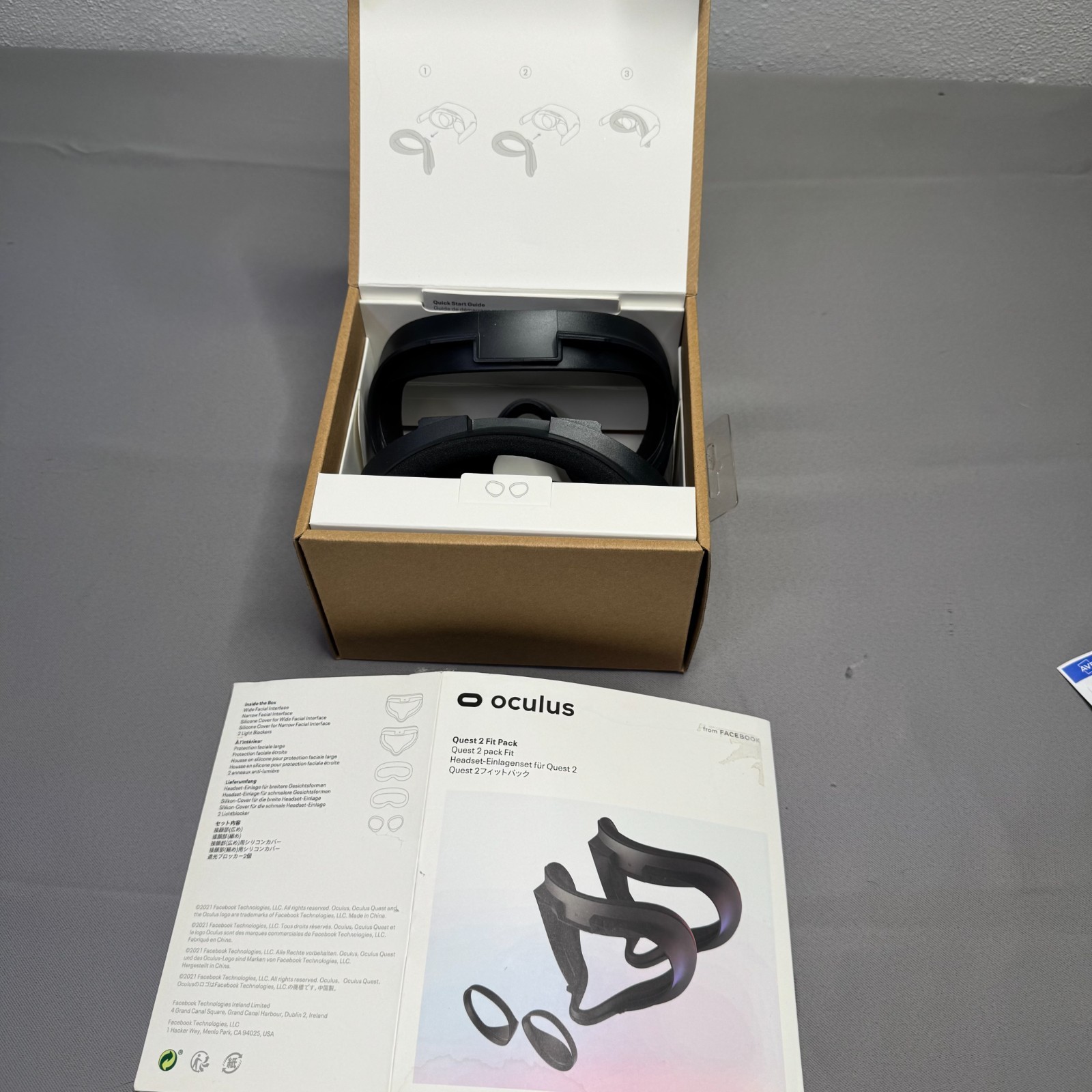 Oculus Quest 2 Fit Pack Facial Interface black  for Headset