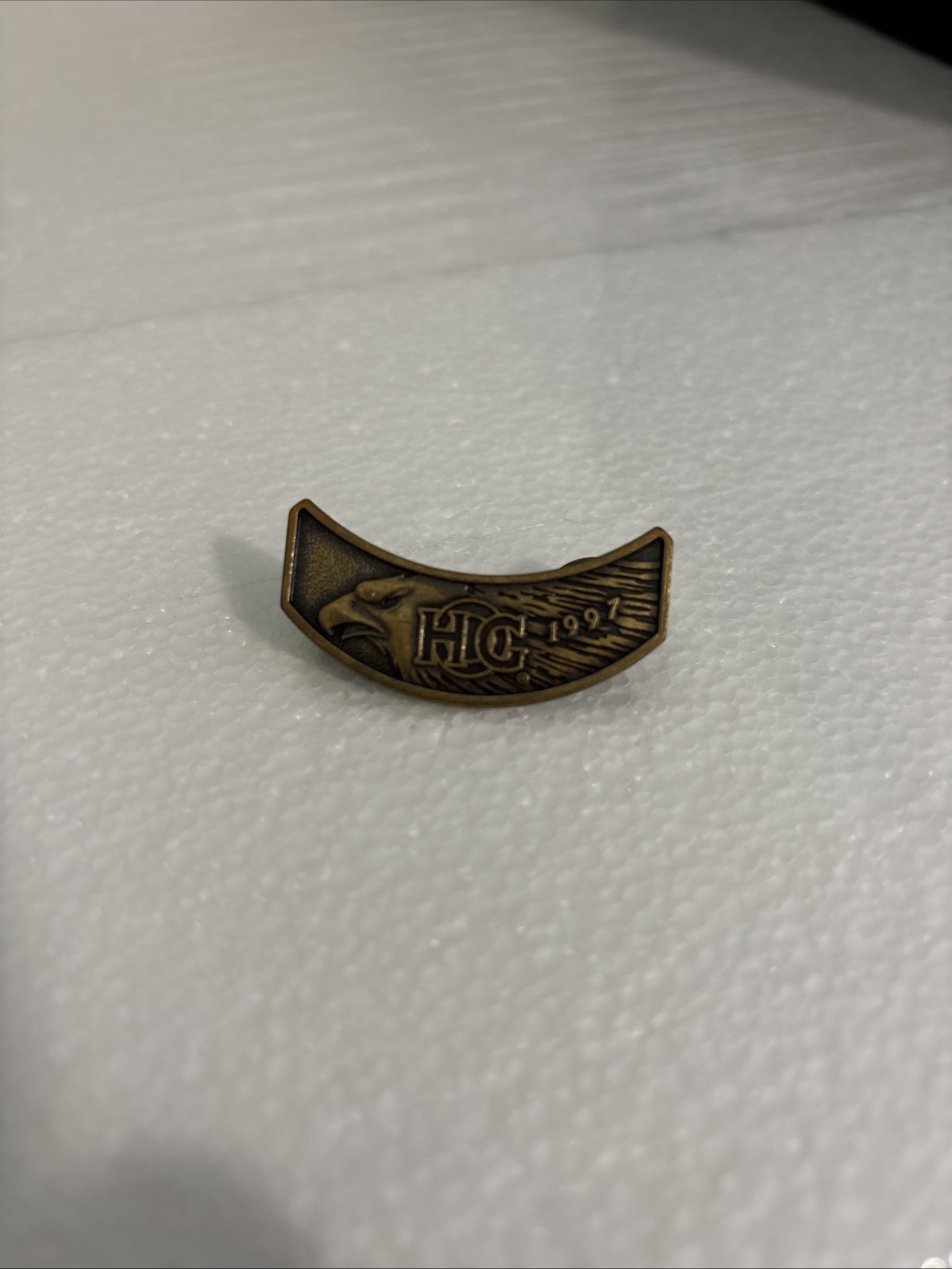 1997 HOG Harley Davidson Owners Group Member Rocker Lapel Pin Pre-owned