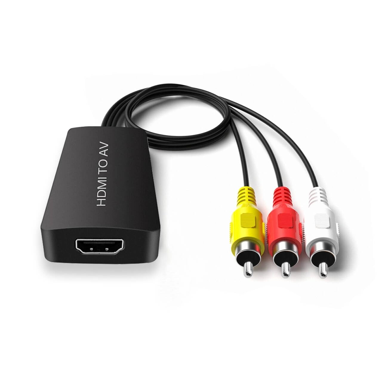 HDMI to AV Converter RCA Composite Adapter, Support Black