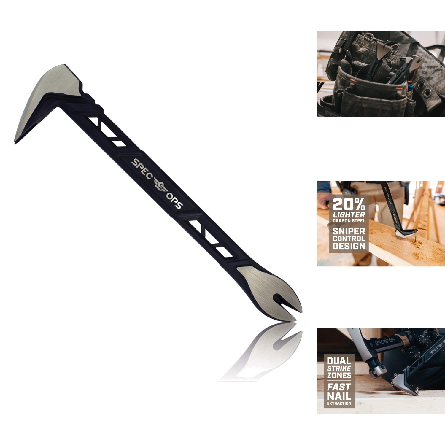 10 Inch Cats Paw Nail Puller Pry Bar Carbon Steel Heavy Duty Nail Removal Tool