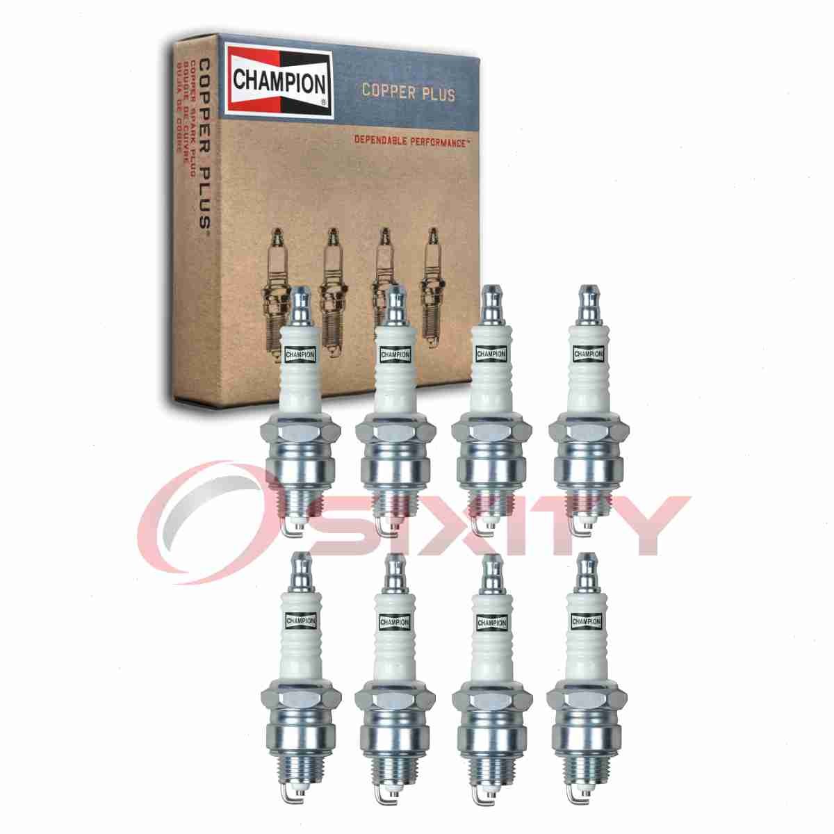 8 pc Champion Copper Plus Spark Plugs for 1967 Chevrolet K20 Panel 4.6L 5.4L mp