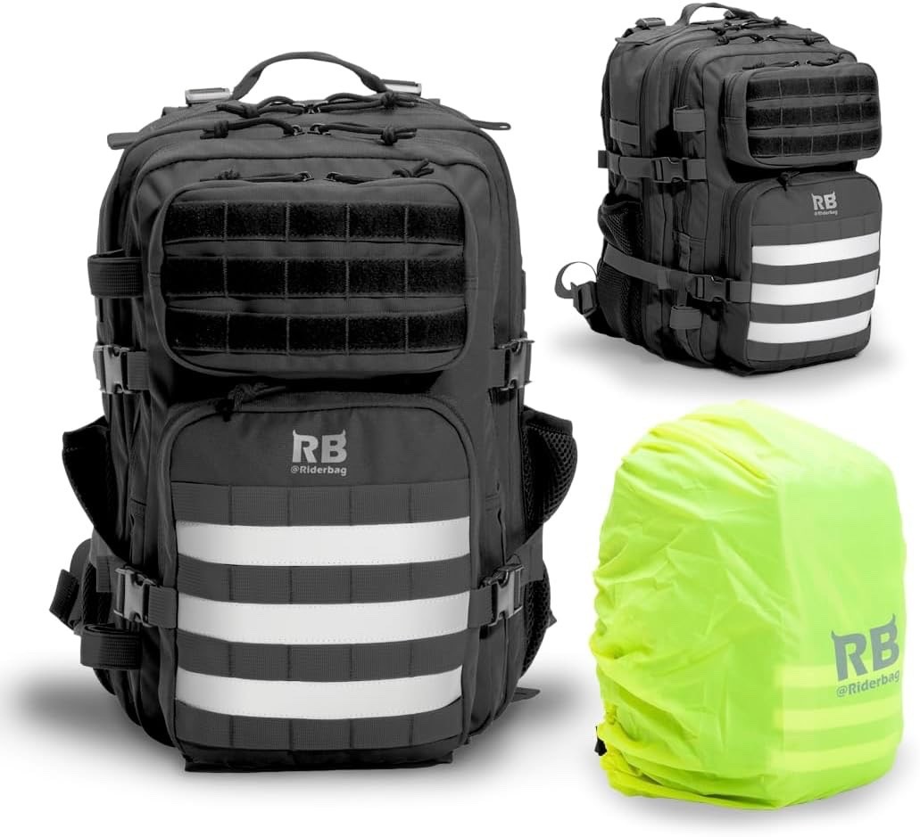 Riderbag Xtreme 30L Tactical Backpack 16" Laptop Travel Gym Carry On Black