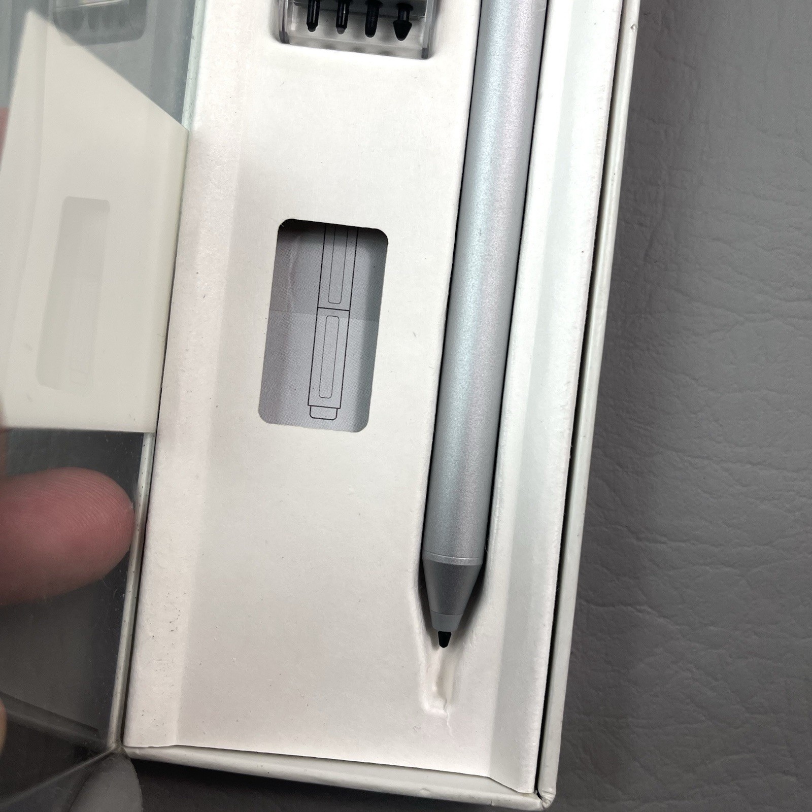 Microsoft Surface Pen Stylus Silver Model 1710 Surface Pro 3 4 Book w/ Tips