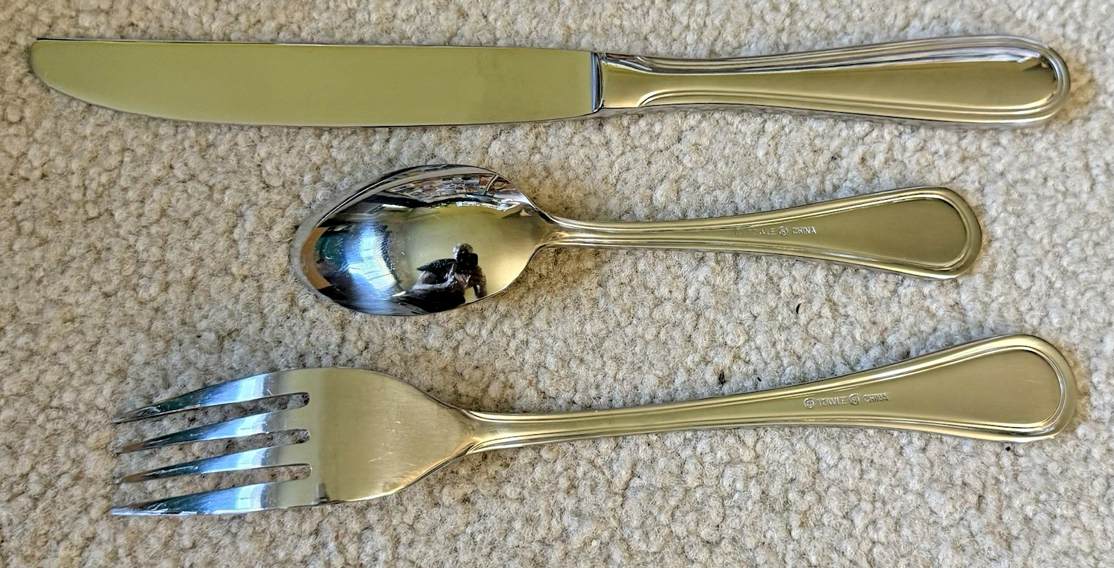 FLATWARE 36pc TOWLE Magnolia stainless 18/0 service for 12 3 pc setting