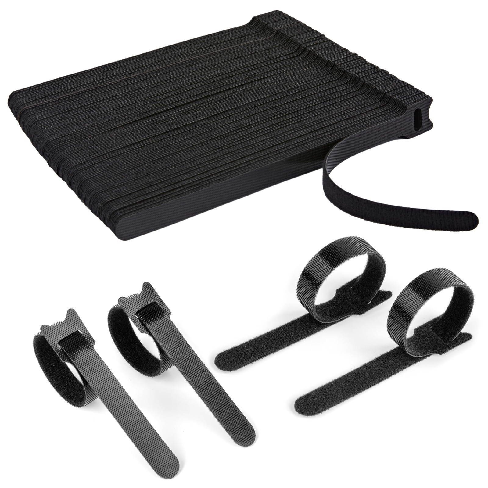 90PCS Reusable Cable Ties with Hook and Loop, Multi-purpose Adjustable 8 Inch...