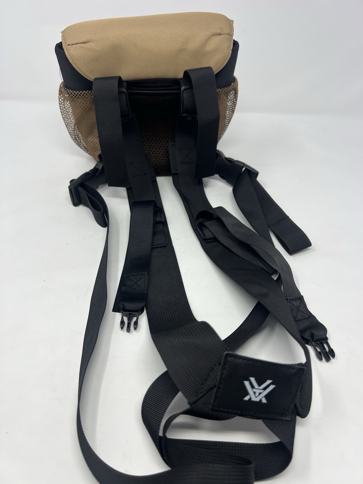 Vortex Tan Binocular Harness Case with Straps and Mesh Pockets