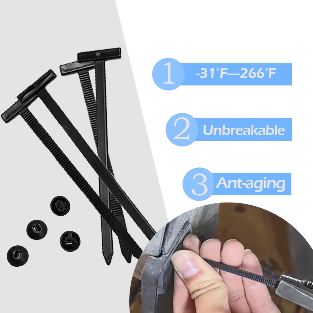 Heavy Duty Universal Cable Tie 200Pcs Nylon Self-Locking Zip Holder