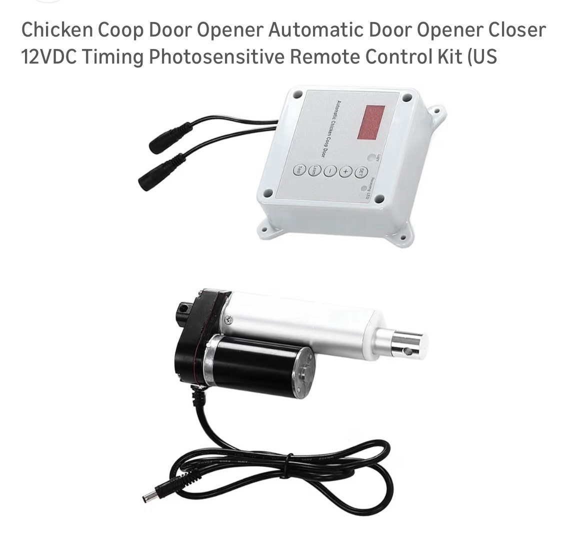 Automatic Chicken Coop Door Controller Cage Opener Remote Control Poultry New