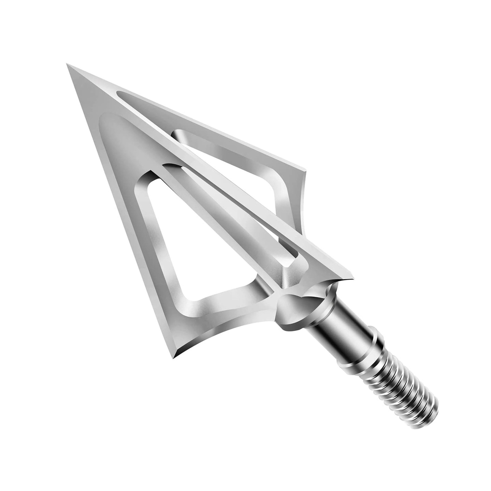 6 Pack Hunting Broadhead 100 Grain 420 Stainless Steel Fixed Blade Broadhead ...