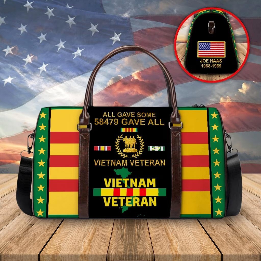 Personalized All Gave Some Gave All Vietnam Veteran Travel Bag Gift For Men Xmas