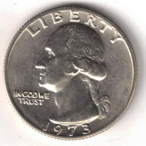 1973 Philadelphia Brilliant Uncirculated Washington Quarter Coin!