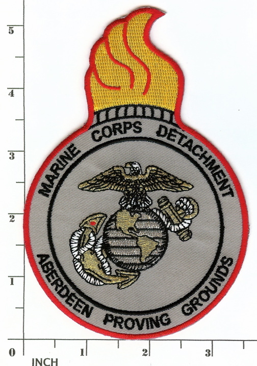 USMC Marine Detachment Aberdeen Proving Grounds PATCH MarDet Aberdeen Marines!