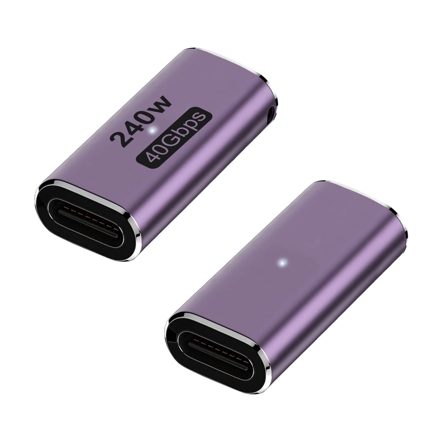 2 Pack 240W USB C Adapter Type C Female to Female 40Gbps Coupler Connector