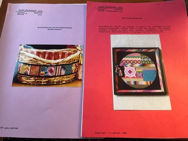 HTF Judy Lehman GUATEMALAN BASKETBAND & COLOR Needlepoint/Ctd Thread Patterns
