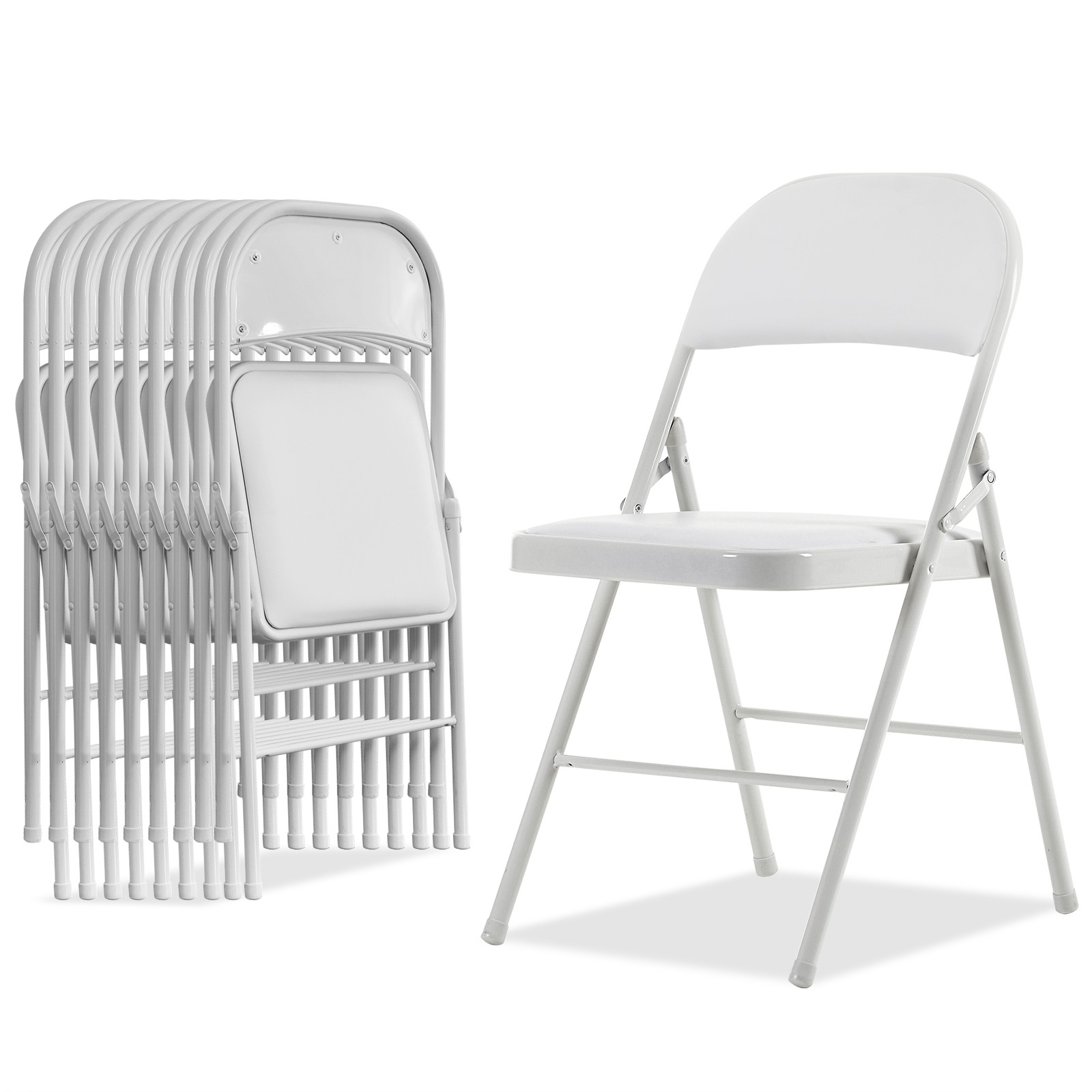 【Old Code：33292149】4pcs Elegant Foldable Iron & PVC Chairs for Convention