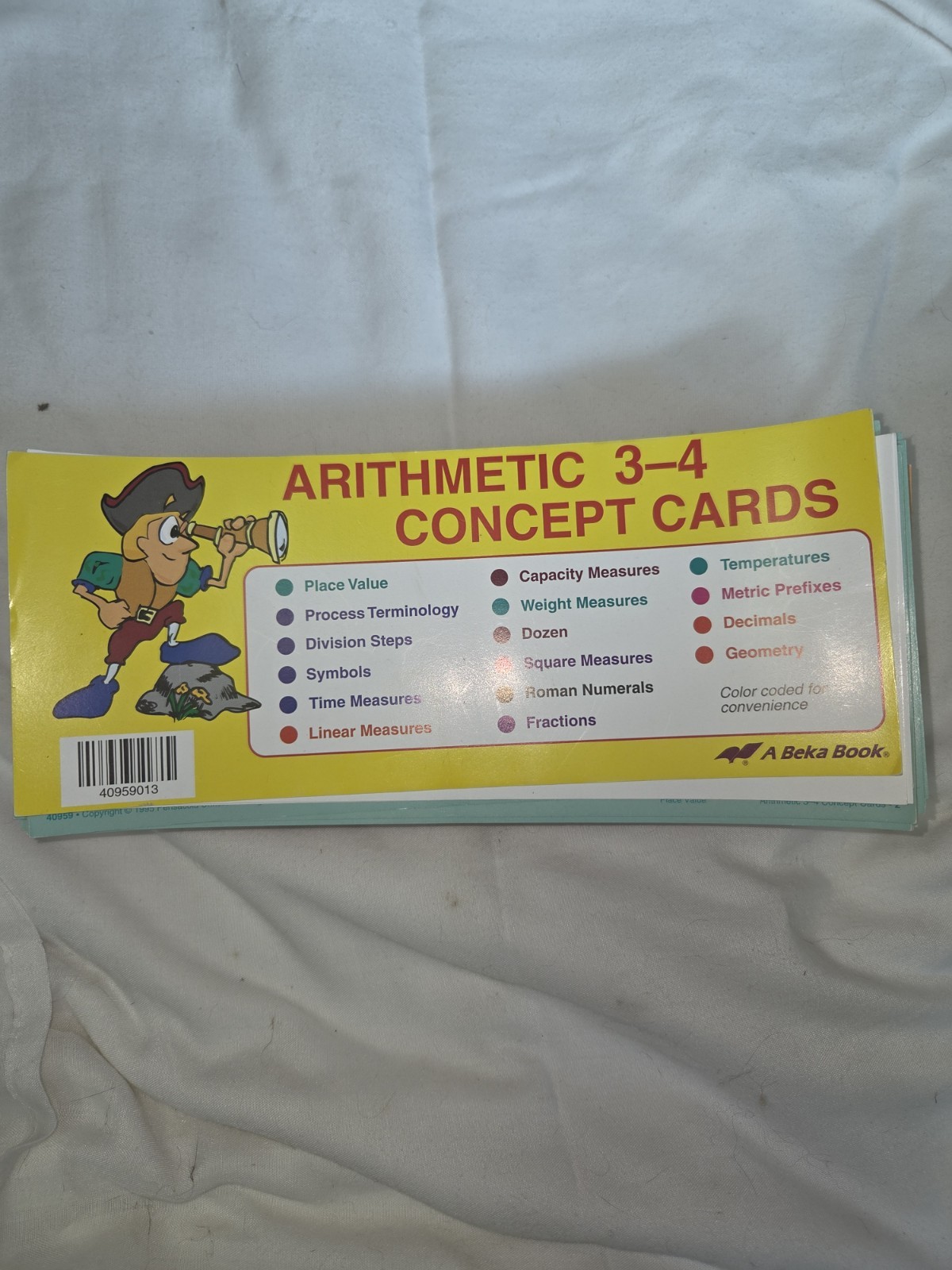Abeka Full Set Of Arithmetic 3-4 Concept Cards